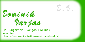 dominik varjas business card